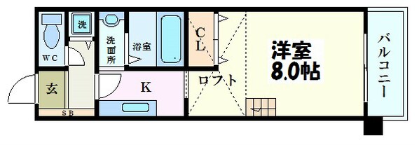 袋町駅 徒歩2分 6階の物件間取画像